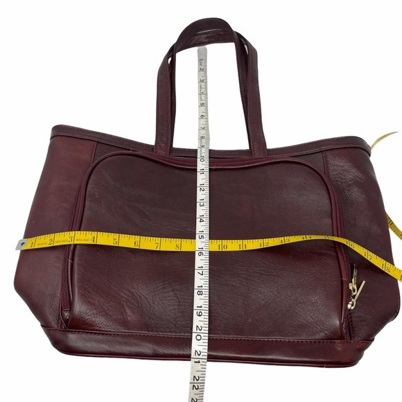 AmeriLeather Bags Amerileather Burgundy Comsopolitan Leather Tote